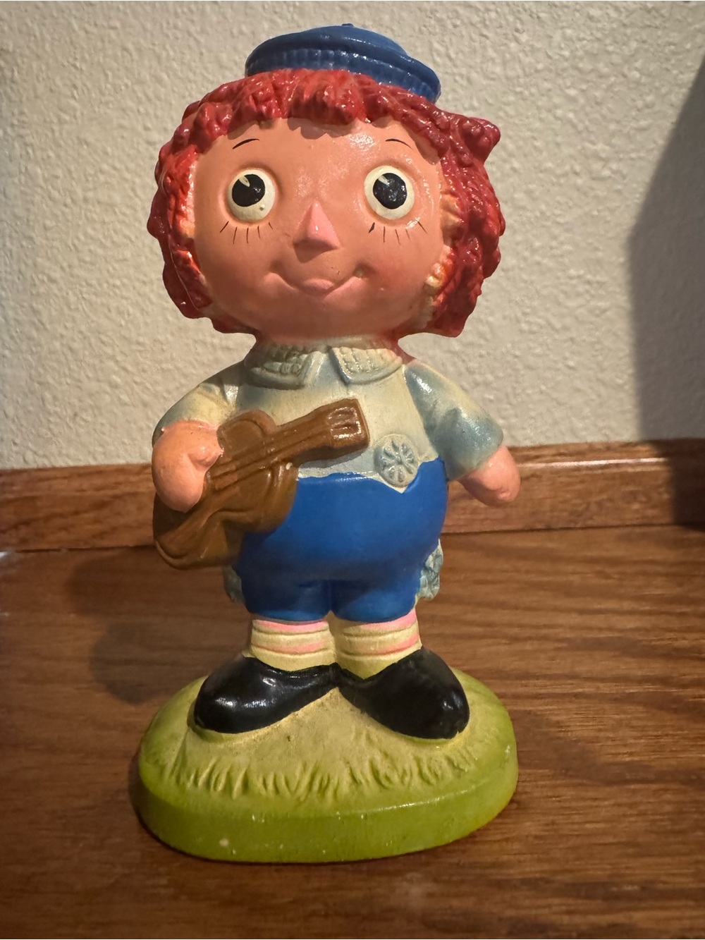 Vintage 1960’s-1975 Raggedy Andy Figurine Attached Gold Sticker Made in Japan